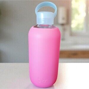 bkr Pink Water Bottle - 16 oz Little Rosy? Yoga Gym Office Travel